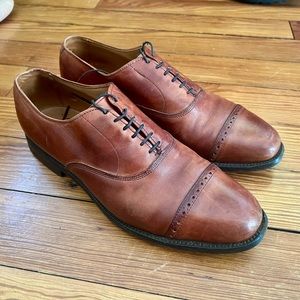 Fifth Avenue Cap-toe Oxford Dress Shoe Byron Walnut Brown Size 9.5 D